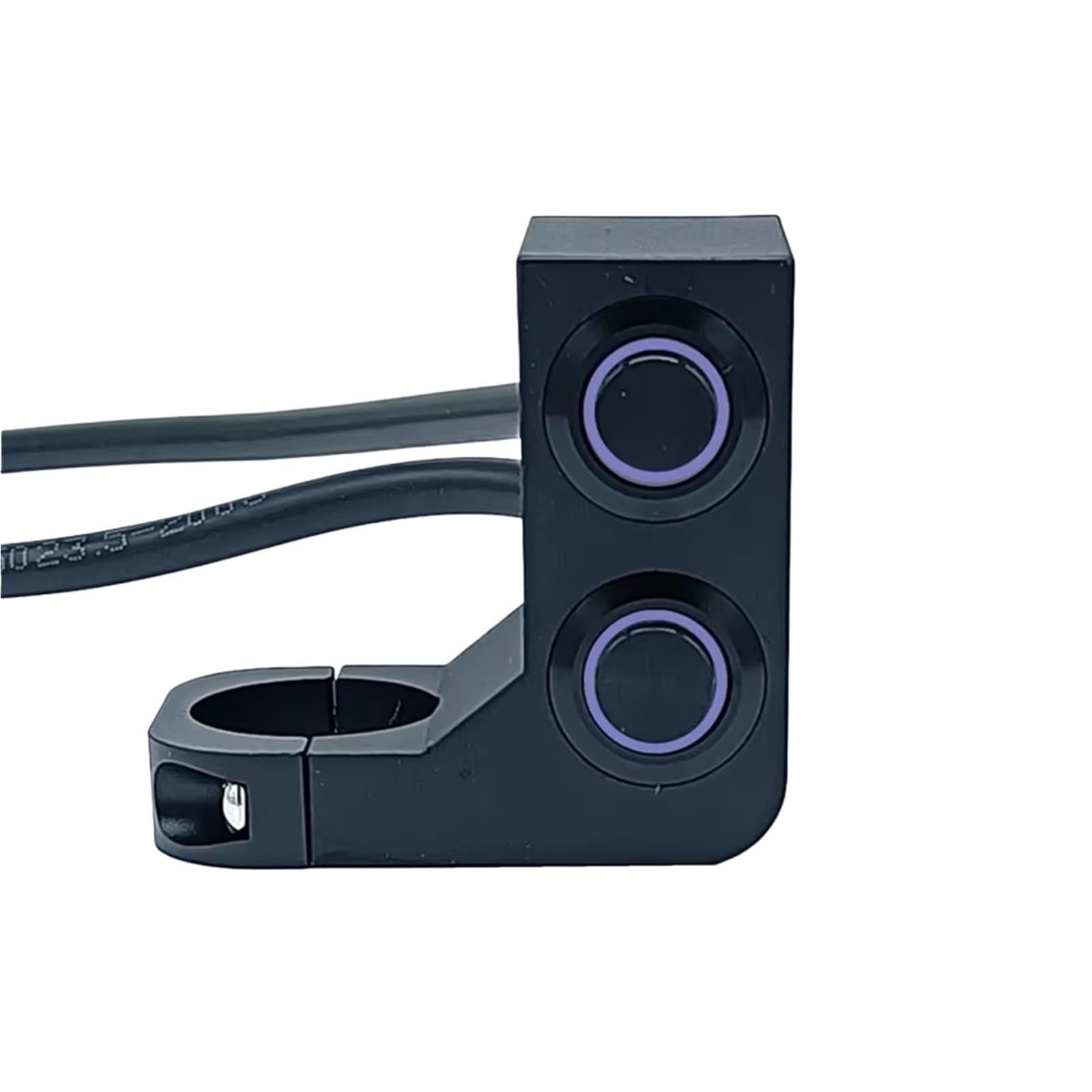 Interrupteur Feu Antibrouillard À Double Bouton Moto Contrôleur Direction Clignotant Marche/arrêt Guidon Moto 22 Mm Interrupteur De Fin D'allumage Interrupteur d'allumage de moto(Purple Light)