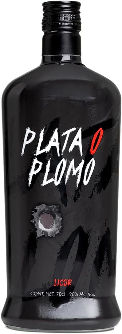 PLATA O PLOMO Licor Premium 700 ml 20% Alcohol, Sin Gluten, Sin Lactosa, Apto para Veganos
