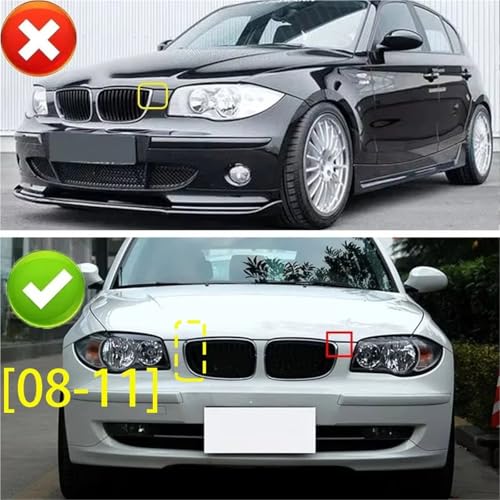 Calandre pour BMW E81 E87 E82 E88 double lamelles style racing 2007-2011 - 2
