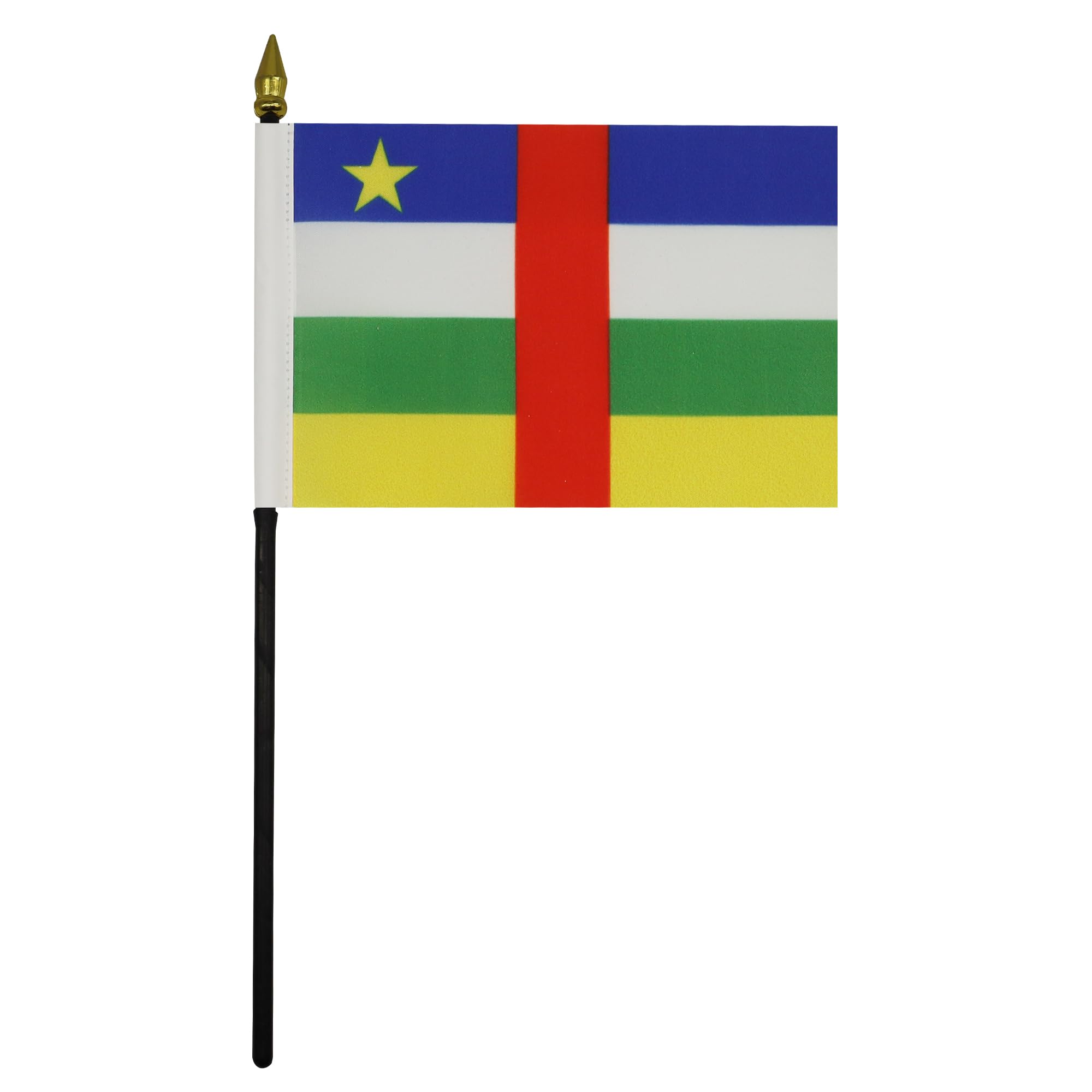 AZ FLAG, Central African Republic Table Flag 4'' x 6'', Central Africa Mini Desk Flag 100% Polyester 15 x 10 cm - Image 2
