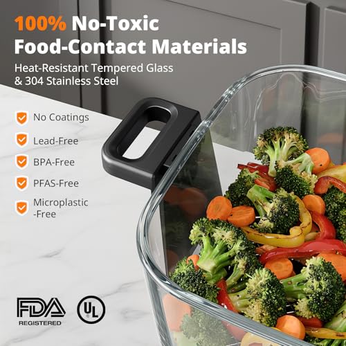 AIRMSEN 6.3 QT Glass Air Fryer Review