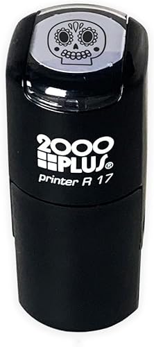 Sello de calavera de azúcar, 2000 Plus, sello autoentintado para profesor, 916 pulgadas, diseño de calavera de caramelo para Halloween, sello de