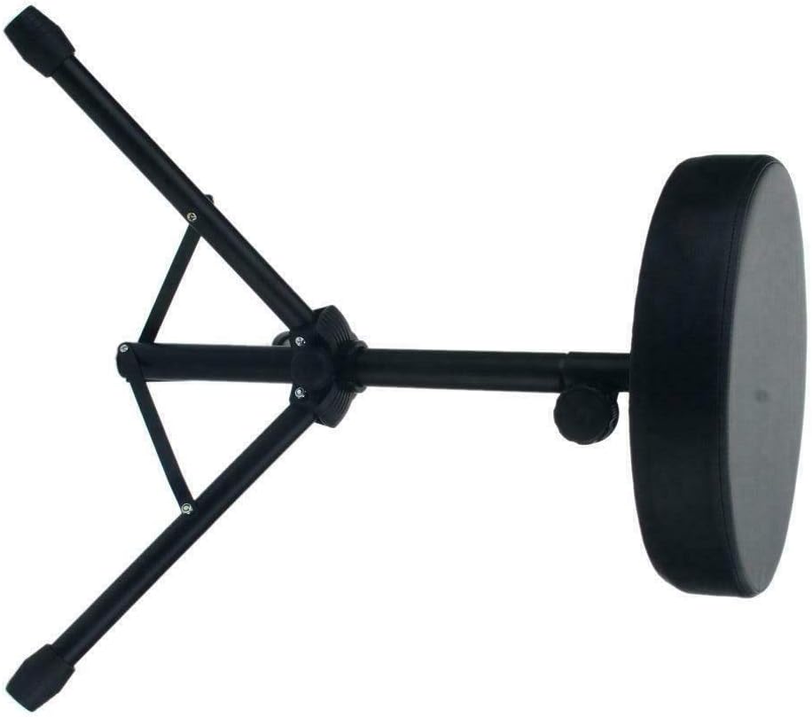 Black Soft Padded Drum Throne Seat Stool Stand Chair Drummers Drumming