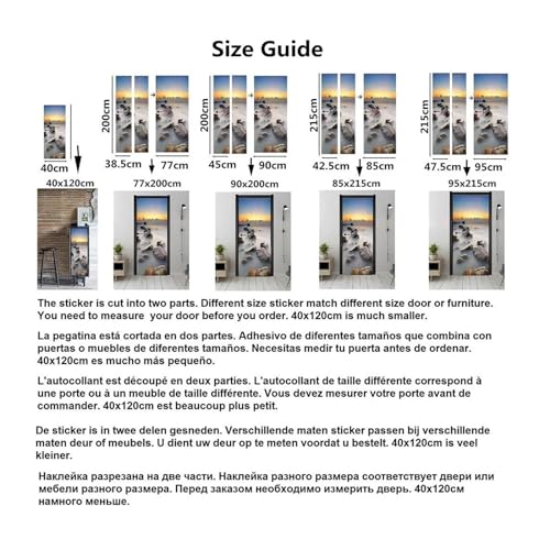 Autocollants de porte imperméables et affiche auto-adhésive durable