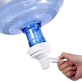 Robinet Valve de Distributeur d'eau potable Utile Portable en plastique Vanne Bouteille d'eau de camping en plein air Distributeur d'eau blanche Valve Spigot Eau pour 48MM Couronne Top Bouteille