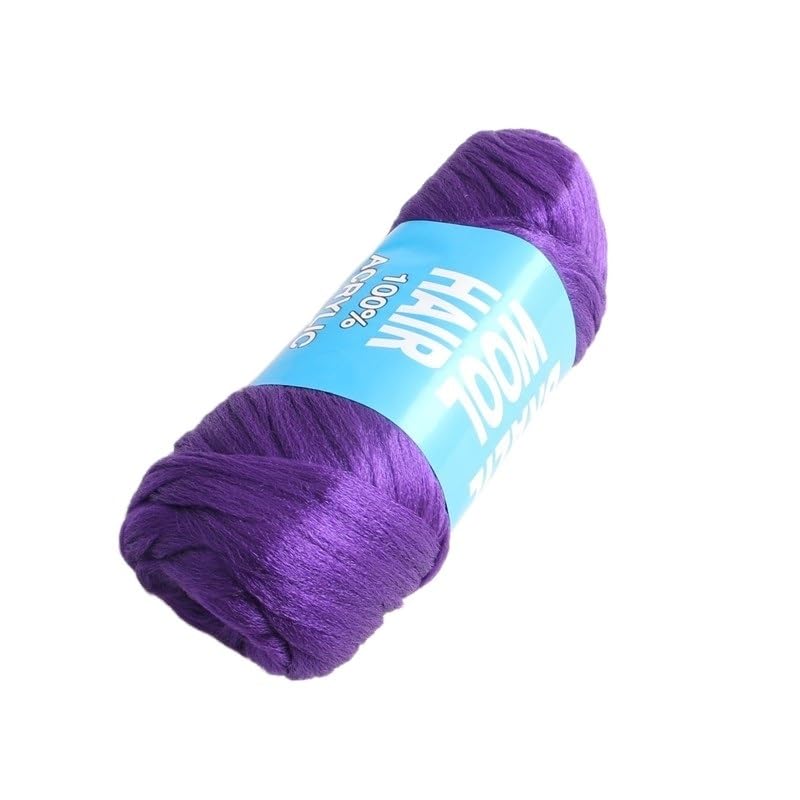70g di capelli di lana brasiliana a bassa temperatura, ignifughi, in fibra sintetica for realizzare trecce a scatola(#Purple)