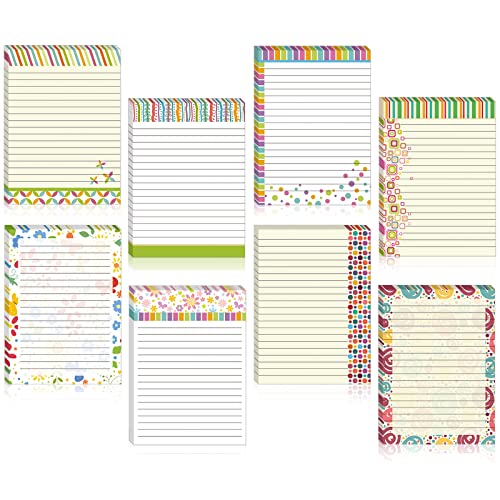8 Pcs Cute Note Pads Fun Pattern Notepads for Women Colorful Scratch Memo Gift for Refrigerator...