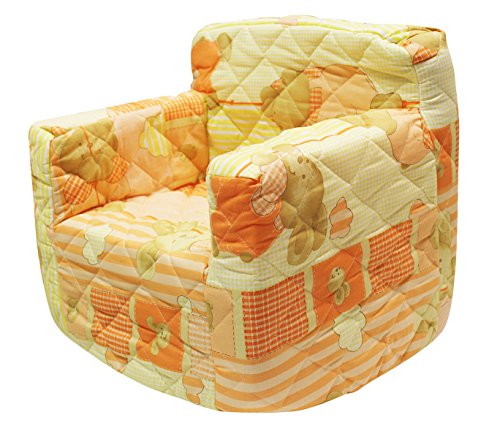 Poltroncina Bimbi in cotone morbido e sfoderabile, lavabile e riutilizzabile con copertura alla base