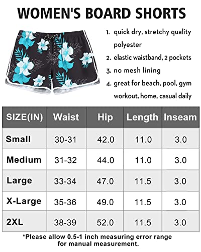 Aptro Women's Board Short For Swim Quick Dry Swim Trunks Beach Shorts Gradient Floral L #TOP5