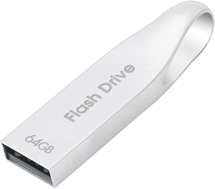 Memory Sticks for Computers Metal USB 2.0 Flash Drive 64GB - H0164 (64GB)