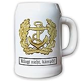 sebastian krug bundeswehr 0,5l Füllinhalt Krug/Bierkrug 0,5l - Barettabezeichen Marine Anker Bundeswehr BW #11820