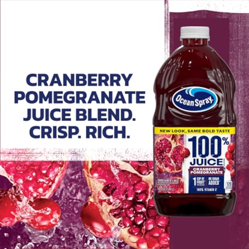 Image of Ocean Spray 100% Juice Cranberry Pomegranate Juice Blend, 64 Fl Oz Bottle