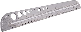 10.5 Inch Stainless Steel Ruler, Multifunctional Straight Edge Ruler with Scale for Drawing, Engineering, Sewing, School, Office, College School Supplies