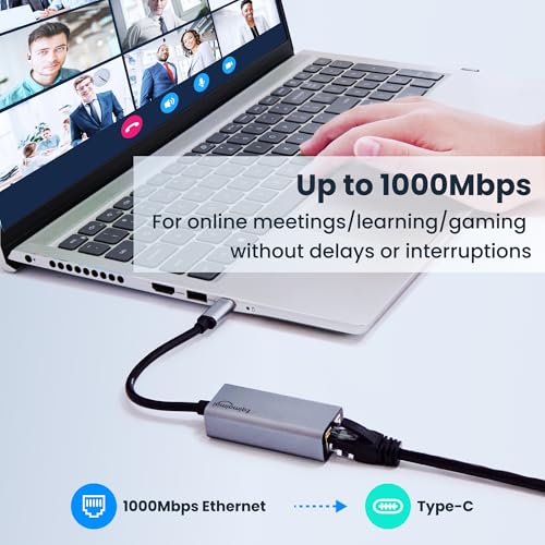 USB C to ethernet Adapter,Ethernet to USB c,TypeC to RJ45 Ethernet Adapter 1Gbps Gigabit Ethernet Compatibility for Mac,MacBook Pro/Air,Dell XPS,Chromebook,Surface by eqimaimai - Image 9