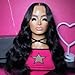 Brazilian 2x6 Human Hair Lace Closure HD Transparent 2x6 Body Wave Lace Closure Middle part Human Hair Kim K Closure With Baby Hair (16 inch)