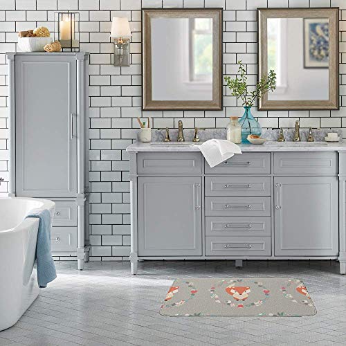 Tapis de douche renard mignon pour une décoration de Noël magique et douce