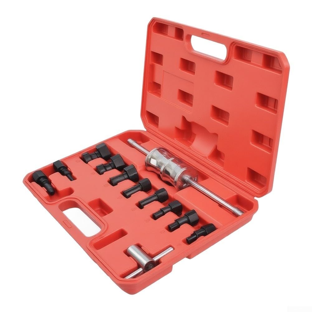Juego de 12 extractores de rodamientos de agujero ciego de 8 a 32 mm con martillo deslizante, kit de herramientas de extracción de rodamientos internos para automóviles y motocicletas