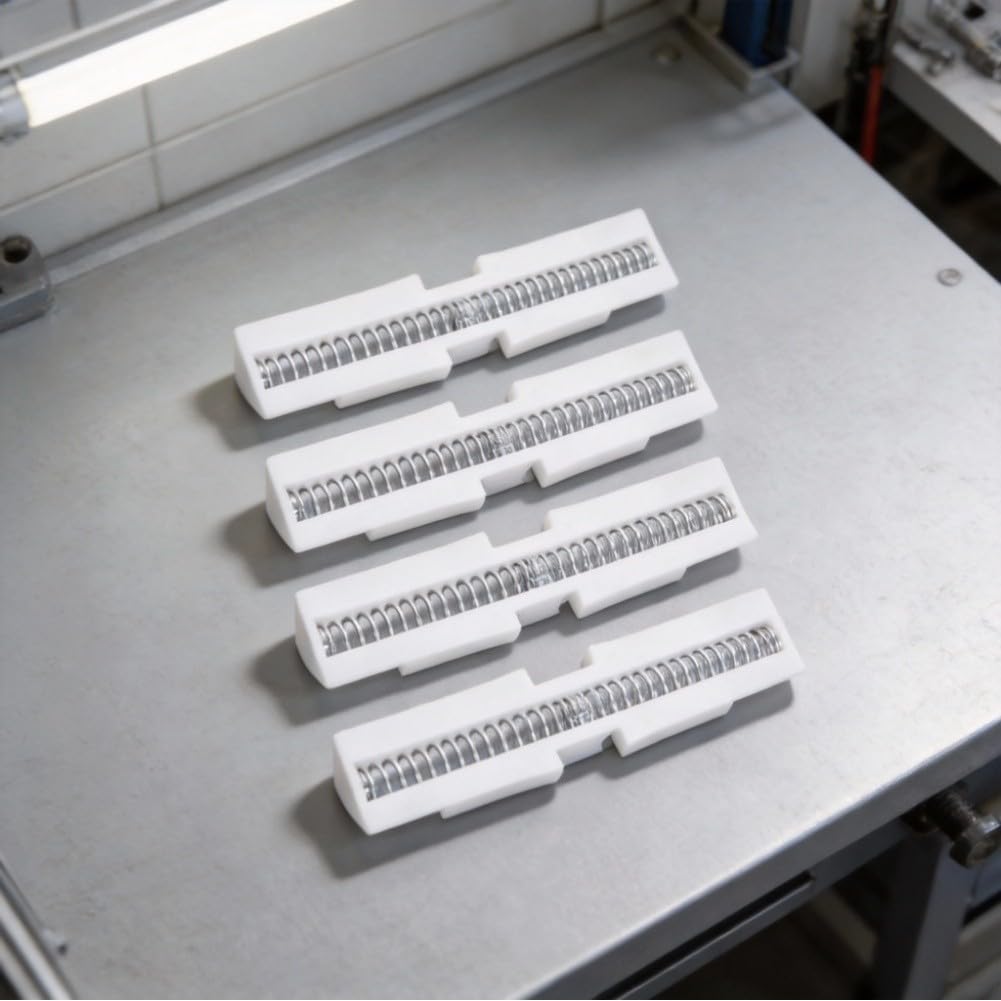 Bi Fold Door Spring Top Mount Slider for Closet Track Guide, White ABS Folding Wardrobe Hardware Cabinet Door Mechanism, Bathroom Closet Repair Part Double Door Track Component(2pcs)