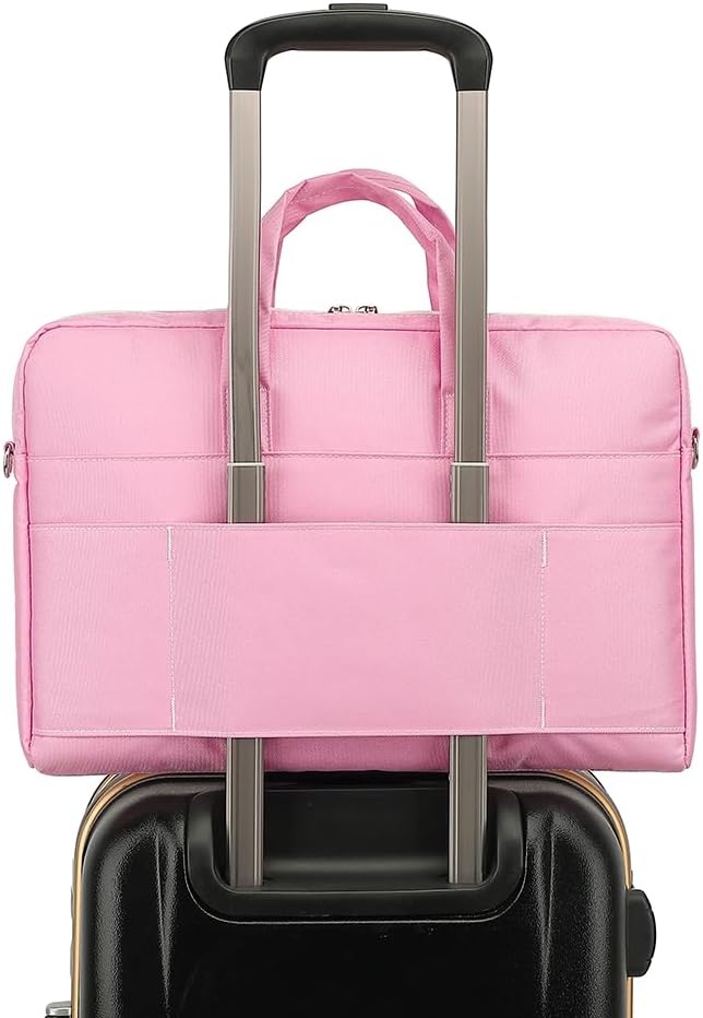 15-15.6 inch Laptop Shoulder Bag, for MacBook Pro 16, Hp Lenovo Dell 14 inch Waterproof Messenger Bag Case Sleeve (pink)