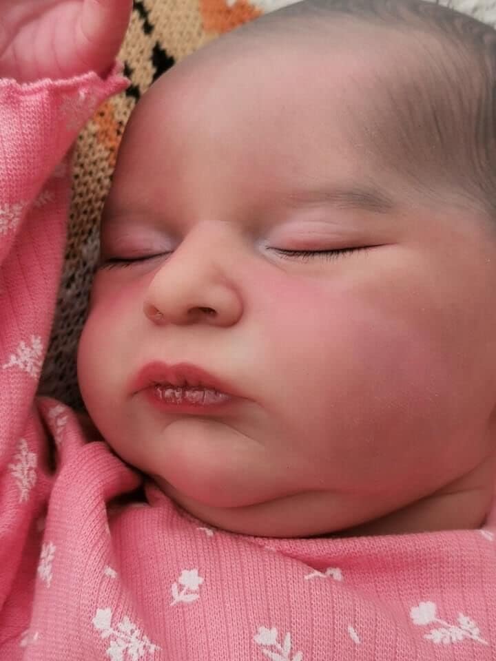 Miniatura 5 de Pinky - Muñecas de bebé recién nacidas realistas de 19 pulgadas, de vinilo suave y realista, juguete de pelo pintado para niños a partir de 3 años