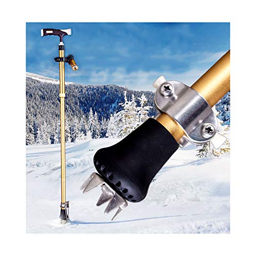 image for Ultrafun Cane Ice Tip Attachment Retractable 5 Prong Outdoor Ice Grip 
