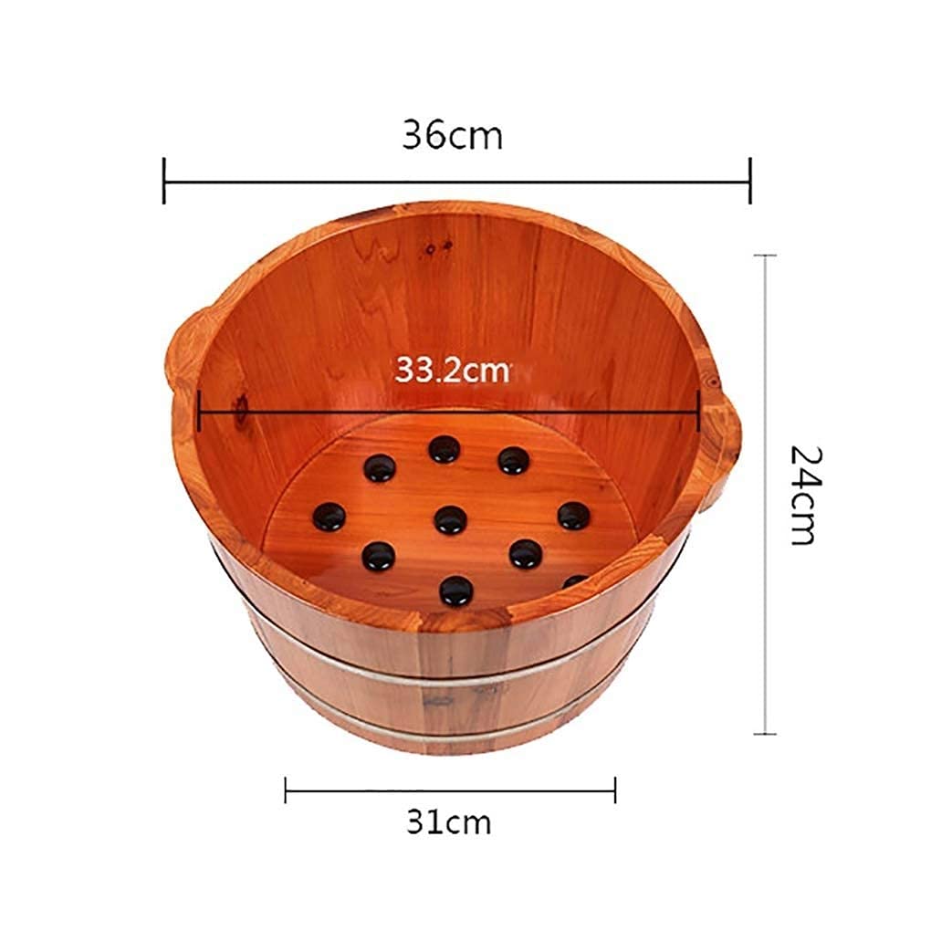 Vaschetta per pediluvio, Vaschetta per pediluvio in Legno, Secchio per Vasca per pediluvio, Massaggio, Spa, Sauna, Ammollo, Pediluvio Secchio in Legno Spa per pediluvi Lavabo per Uso Domestico