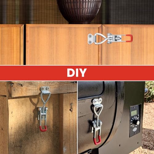 6 Stück Spannverschluss GH-4001 Kistenverschluss klemmspanner Riegel Verschluss Geeignet für Kommoden, Schränke, Schubladen, Türen und Fenster 150 kg