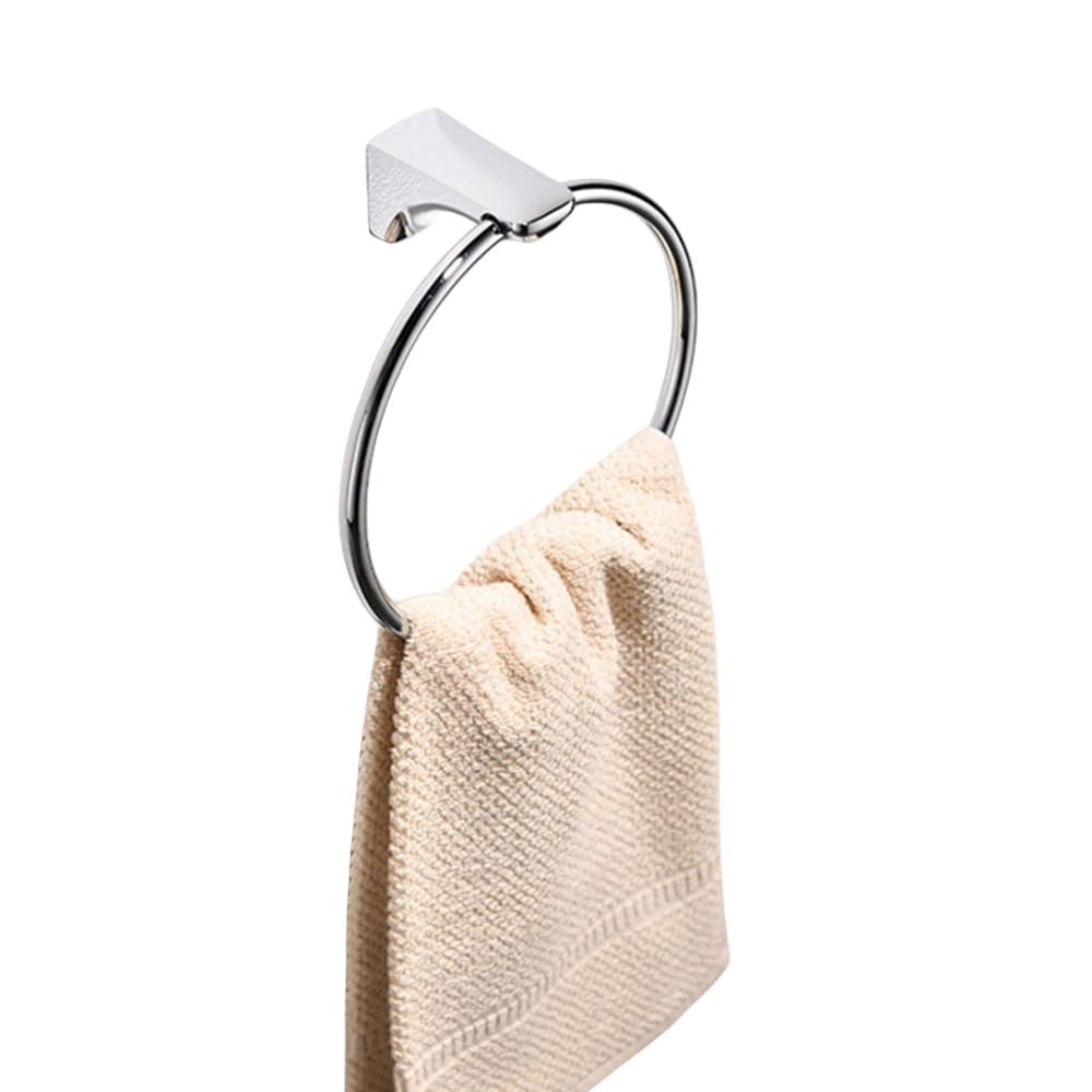 Anneau porte-serviettes universel chrome pour moderniser votre salle de bain