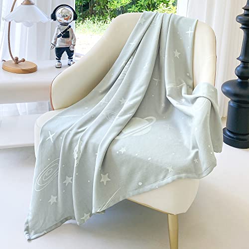 Image of AmyHomie Cooling Blanket for Kids, Soft Comfy Summer Throw for Hot Sleepers, Kids Blanket for Boys & Girls (50x60in, Grey Space)