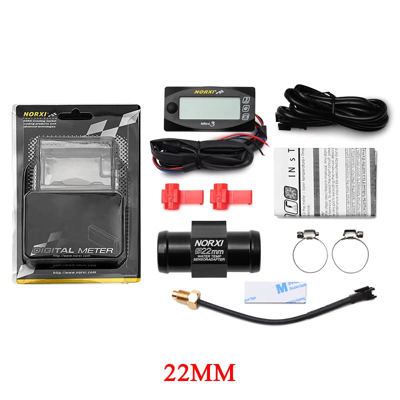 Detailed view of the NORXI water temperature sensor with 10mm thread pitch.