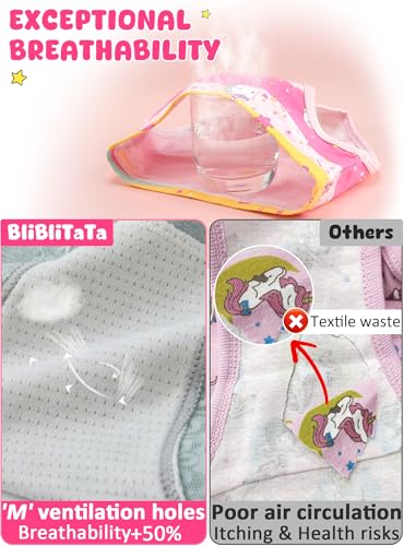 Girls' Underwear,Soft Cotton Tagless Panties for Toddlers' & Little Kids Comfort,Breathable Briefs,8-Pack4