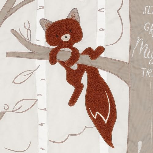 Image of Lambs & Ivy Treetop Fox Woodland Tree Nursery 3-Piece Baby Crib Bedding Set