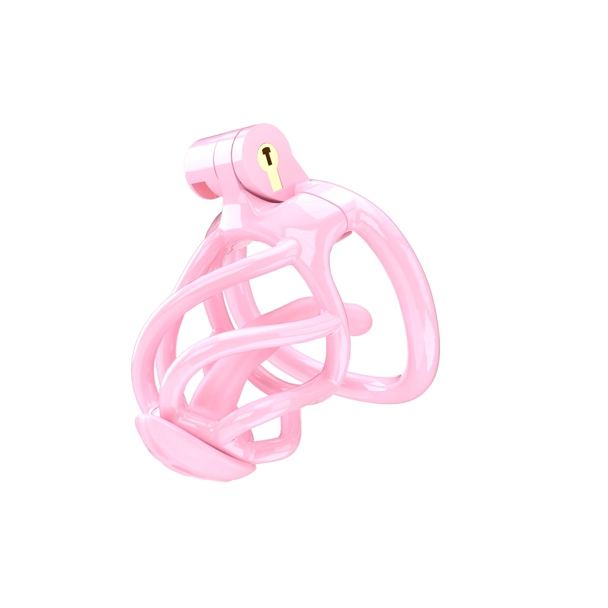 Spiral Chastity Device Yithuet Cobra 6 Resin Cock Cage, Pink: X-Small X-Small Pink