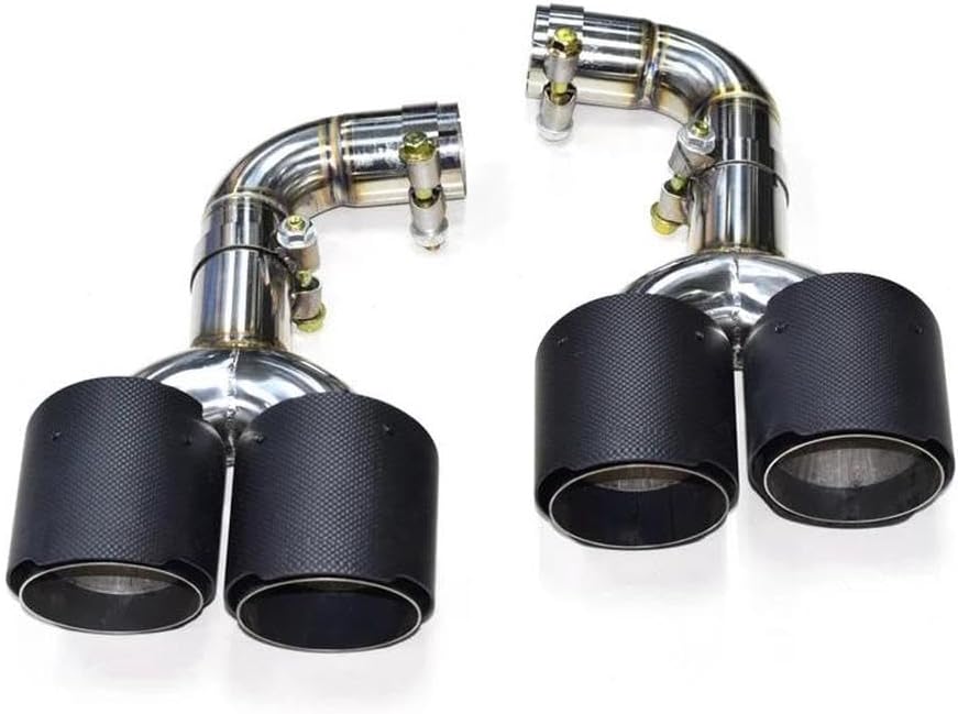 Quad Car Exhaust Tip For BMW X3 G01 Changed For X3M Bumper Exhaust System Nozzle Muffler Tip Tailpipe 2018-2021 Rear End Components(B Carbon Fiber)