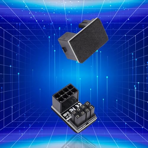 YAODHAOD Adaptador de energía en U 8 Pin Ángulo 180° Pack 2 miniatura 6