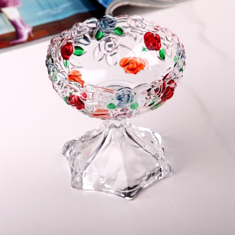 Crystal Rose Fruit Platter Family Dried Bowl Creativity Salad