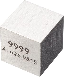 Element Cube 1pcs 99.99% High Purity Aluminum Alloy Element Cube 10mm Metal Density Cubes Carved Element Periodic Table Cube