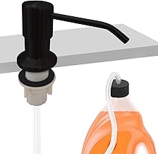 Soap Dispenser for Kitchen Sink (Matte Black) and Tube Kit, Stainless Steel Built-in Sink Soap Dispenser, 47" Tube Connects Directly to Soap Bottle, No Need to Fill Little Bottle Again