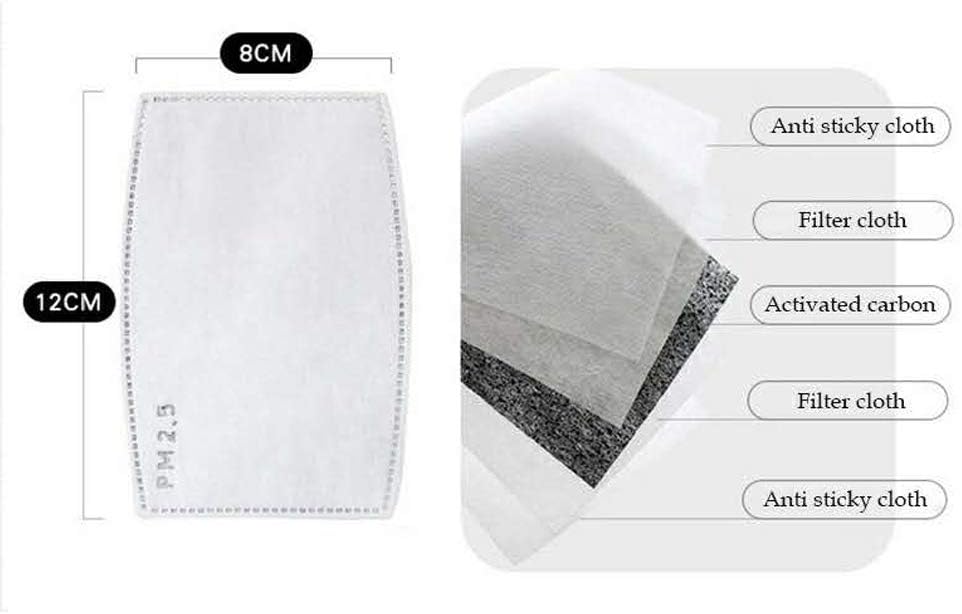 Washable 3-Layer Cotton Mask with Filter Pocket. 1 Mask & 5 PM2.5 Filters per Bag - Image 5