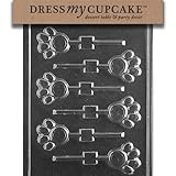 Dress My Cupcake DMCA135 Chocolate Candy Mold, Paw Print Lollipop