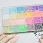 Taille 12/0 Artisanat Perles de graines de verre 2mm Petit Poney Perles Assortiment Kit avec la boîte organisatrice pour la fabrication de bijoux (24 Ensemble multicolore assorti, Total About 16800pcs)