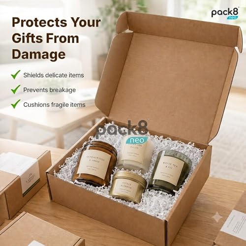 Image of Pack8neo Shredded Paper Grass Cutting For Giftpacking Fill for Gift Baskets and Boxes (1000g)| Eco-friendly grass paper, Crinkle Cut, Gift Packaging Protection & Decoration Material, White, 1kg