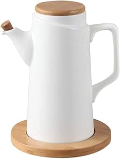Olive Oil Bottle or Vinegar Bottle Drizzler Ceramics Oil Dispenser Bottle Ceramic Soy Sauce Dispenser Bottle Olive Oil/Soy Sauce/Vinegar Cruet Liquid Condiment