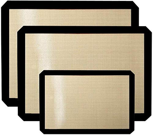 Tappetino Da Forno In Silicone Con Misure – 50x40 Cm, Antiaderente, Antiscivolo, Senza BPA, Per Pasticceria, Pizza E Pane, Blu