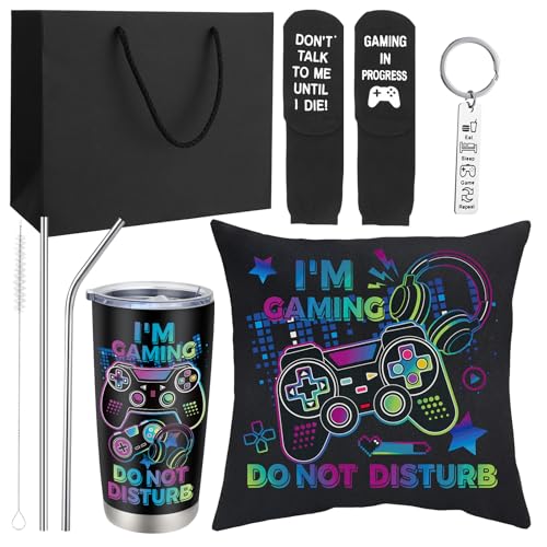 saerryor Gamer Gifts for Men Boy Boyfriend Gaming Stuff Game Room Decor Gaming Accessories Stocking Stuffers for Gamers Valentines Day Gifts Easter Basket for Teen Boys
