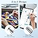 6 Pack Mixoo Stylus Pens for Touch Screens- Disc & Fiber Tip 2 in 1 High Sensitivity Universal Stylus for iPad, iPhone, Tablets and All Capacitive Touch Screens (6 White)