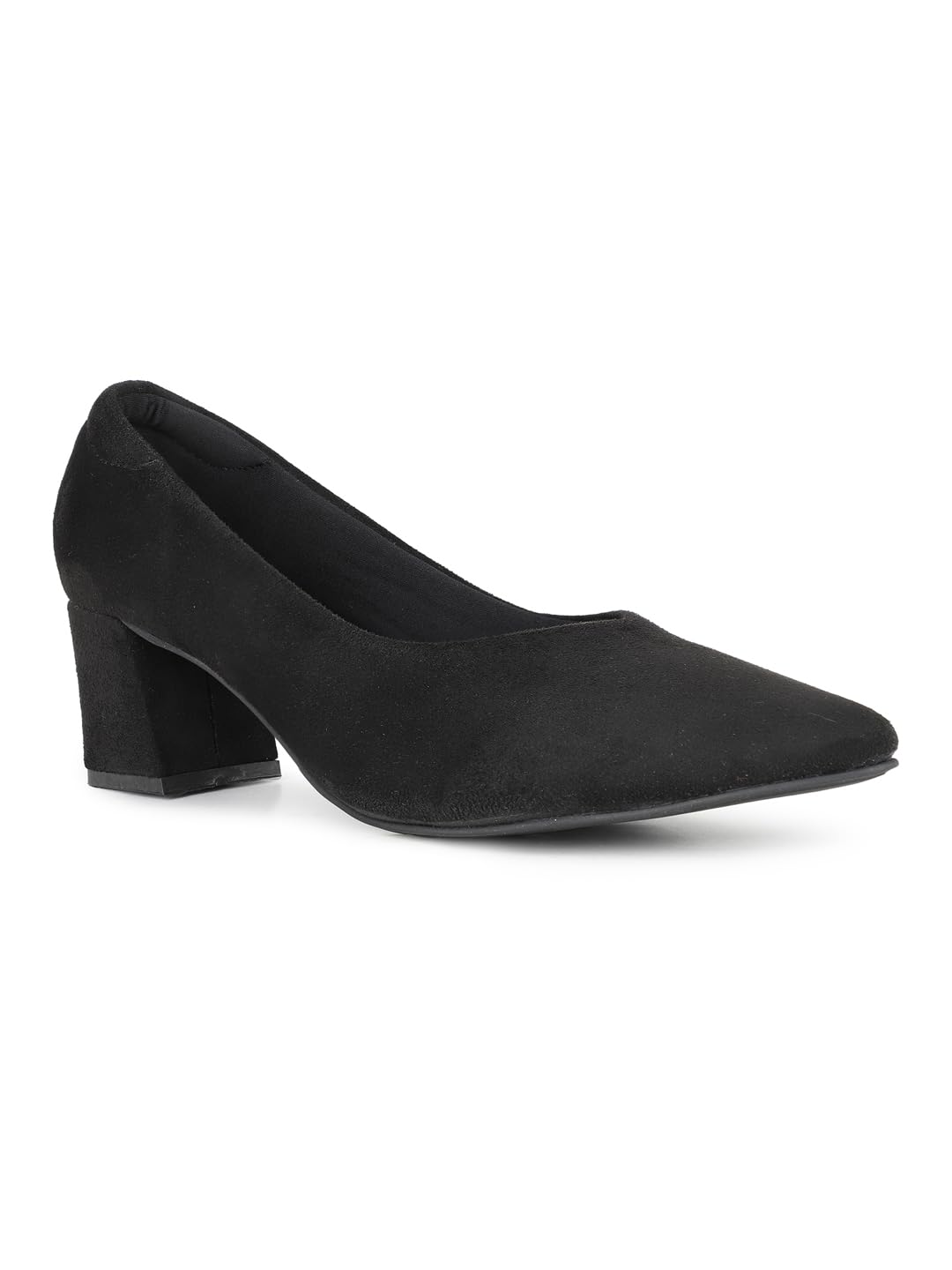 inc.5 Womens Women Black Solid Pointed Toe Block Heel Pump Shoes Pump-picture-14