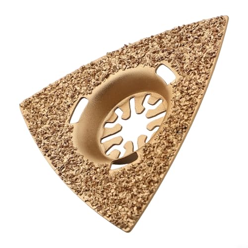 Raspa triangolare in carburo 80 mm per utensili oscillanti, rettifica grossolana di piastrelle in pietra, legno HCS rivestito in carburo per una maggiore durata e