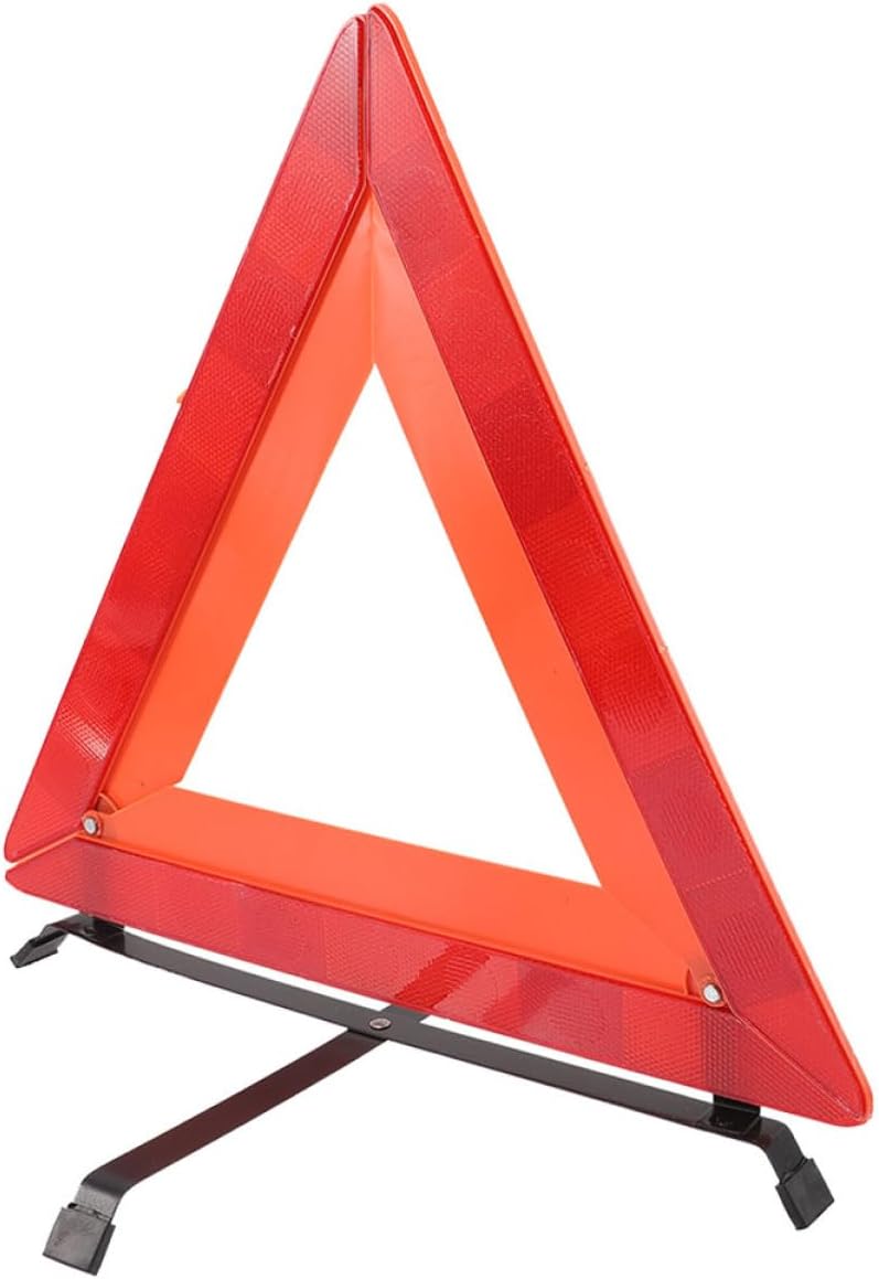 Alipis Road Safety Warning Triangle Durable Reflective Emergency Sign Design for Vehicles Roadside Assistance Sturdy Construction for Maintenance Construction Use