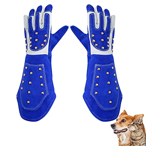 Preisvergleich Produktbild Sonew Anti-Biss-Schutzhandschuhe, Arbeitsschutzhandschuhe, Beisssichere, Lange Handschuhe tierarzt Verstärkte Lederschutzhandschuhe für Training von Hundehaustieren(L)